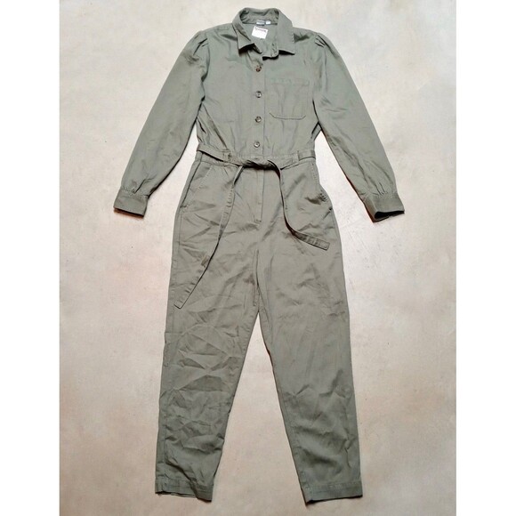 GAP Pants - *READ* NWT GAP Jumpsuit Womens Size 4 Long Sleeve Utility Olive Coveralls